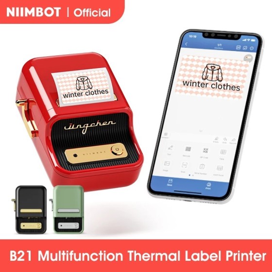 Mini imprimante portable, éditeur d'étiquettes de codes-barres Bluetooth